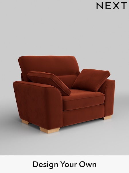 Plush Velvet Easy Clean/Ginger Orange Stamford Highback (H37069) | £899