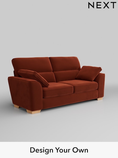 Plush Velvet Easy Clean/Ginger Orange Stamford Highback (H37069) | £1,299