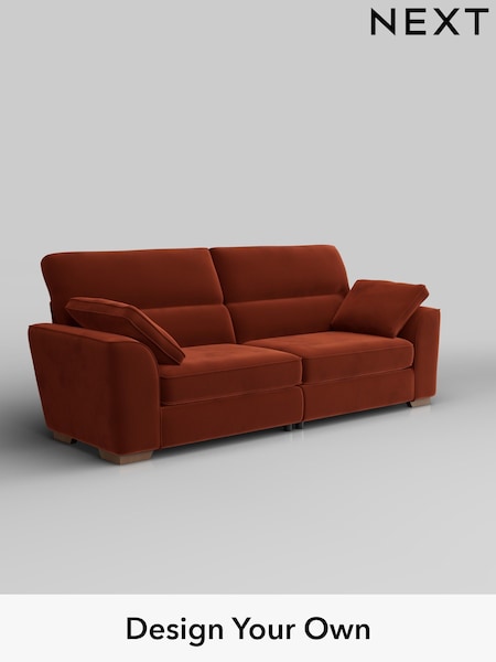 Plush Velvet Easy Clean/Ginger Orange Stamford Highback (H37069) | £1,399