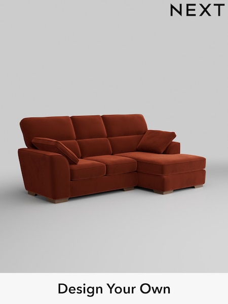 Plush Velvet Easy Clean/Ginger Orange Stamford Highback (H37069) | £1,775