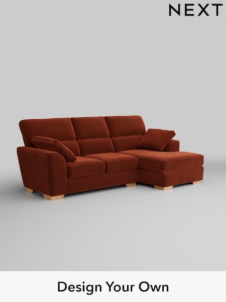Plush Velvet Easy Clean/Ginger Orange Stamford Highback (H37069) | £1,875