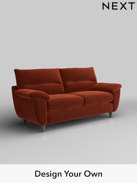 Plush Velvet Easy Clean/Ginger Orange Elliot Highback (H37071) | £1,175