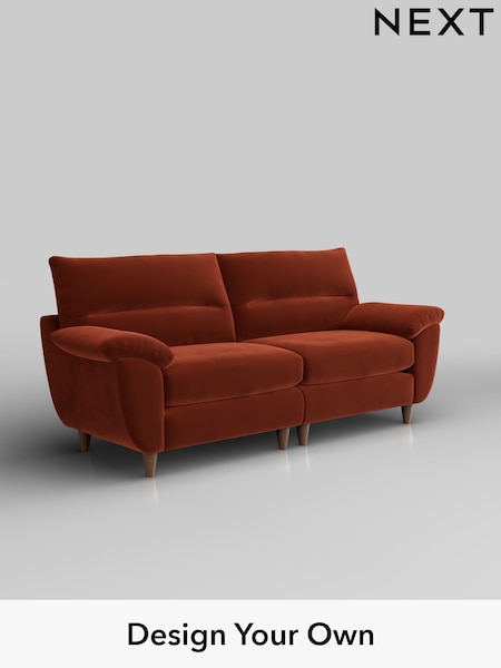 Plush Velvet Easy Clean/Ginger Orange Elliot Highback (H37071) | £1,275