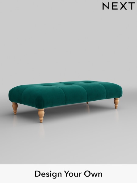 Plush Velvet Easy Clean/Juniper Green Erin Buttoned Back Deep Sit (H37072) | £499
