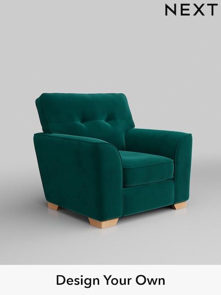 Plush Velvet Easy Clean/Juniper Green Stamford Buttoned Back (H37076) | £799
