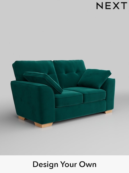 Plush Velvet Easy Clean/Juniper Green Stamford Buttoned Back (H37076) | £1,099