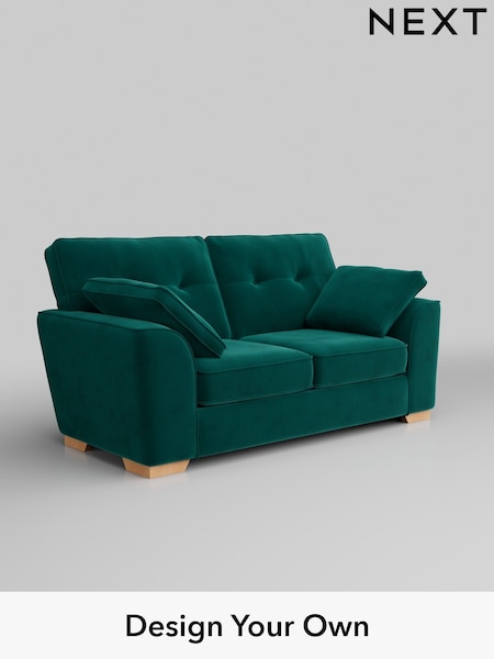 Plush Velvet Easy Clean/Juniper Green Stamford Buttoned Back (H37076) | £1,199