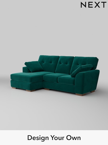 Plush Velvet Easy Clean/Juniper Green Stamford Buttoned Back (H37076) | £1,775
