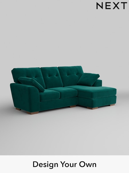Plush Velvet Easy Clean/Juniper Green Stamford Buttoned Back (H37076) | £1,775