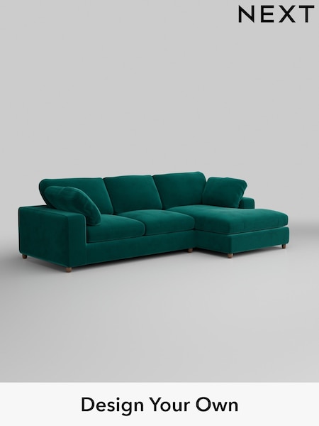 Plush Velvet Easy Clean/Juniper Green N Premium The Snuggle Grand (H37077) | £2,675