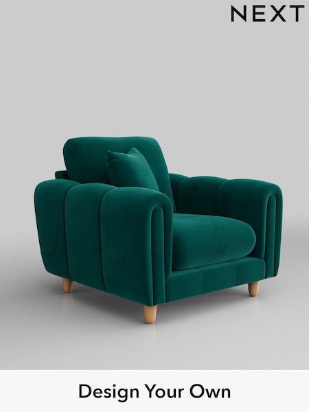 Plush Velvet Easy Clean/Juniper Green Odella (H37078) | £875