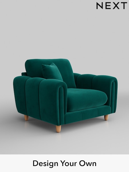 Plush Velvet Easy Clean/Juniper Green Odella (H37078) | £975