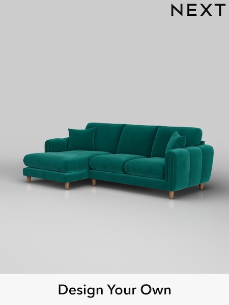 Plush Velvet Easy Clean/Juniper Green Odella (H37078) | £1,950