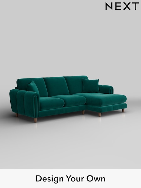 Plush Velvet Easy Clean/Juniper Green Odella (H37078) | £1,950