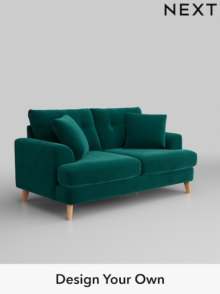 Plush Velvet Easy Clean/Juniper Green Parker Buttoned Back (H37079) | £1,325