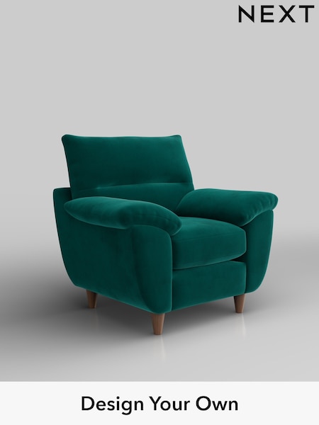 Plush Velvet Easy Clean/Juniper Green Elliot Highback (H37080) | £675
