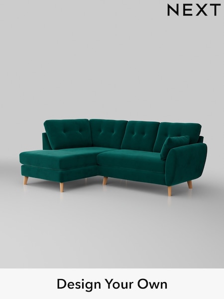 Plush Velvet Easy Clean/Juniper Green Wilson Buttoned Back (H37081) | £1,675