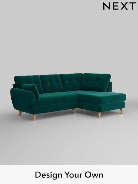Plush Velvet Easy Clean/Juniper Green Wilson Buttoned Back (H37081) | £1,675