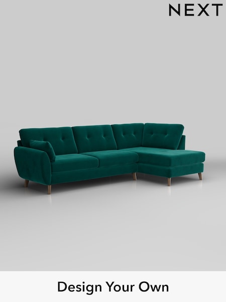 Plush Velvet Easy Clean/Juniper Green Wilson Buttoned Back (H37081) | £1,775