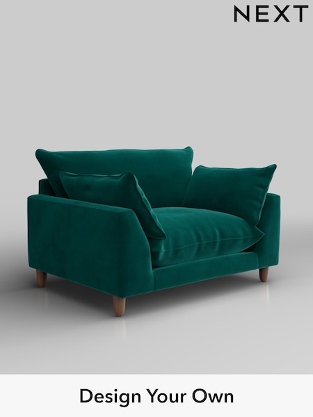 Plush Velvet Easy Clean/Juniper Green Noa Deep Relaxed Sit (H37082) | £975