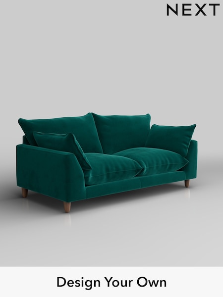 Plush Velvet Easy Clean/Juniper Green Noa Deep Relaxed Sit (H37082) | £1,175