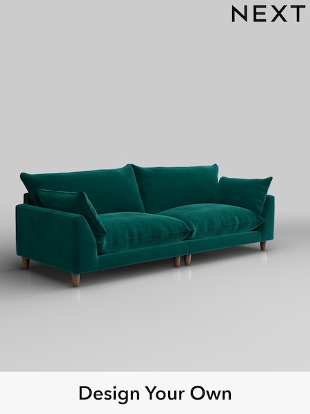 Plush Velvet Easy Clean/Juniper Green Noa Deep Relaxed Sit (H37082) | £1,375