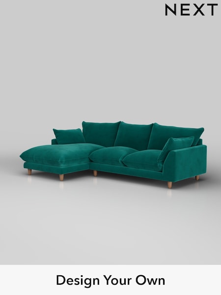 Plush Velvet Easy Clean/Juniper Green Noa Deep Relaxed Sit (H37082) | £1,875