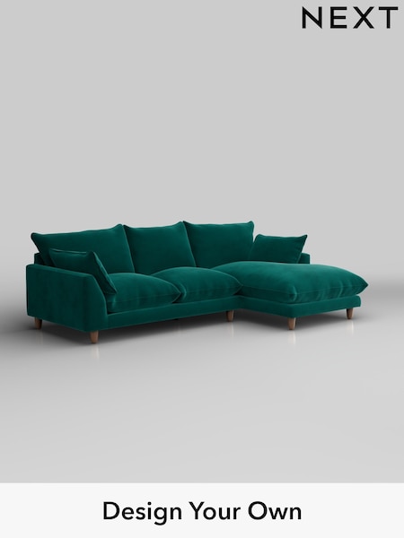 Plush Velvet Easy Clean/Juniper Green Noa Deep Relaxed Sit (H37082) | £1,875