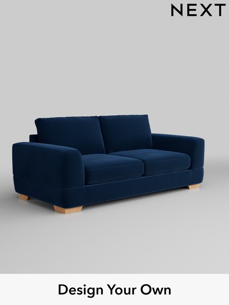 Plush Velvet Easy Clean/Navy Blue Clayton (H37085) | £1,225