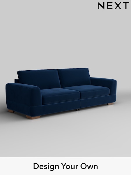 Plush Velvet Easy Clean/Navy Blue Clayton (H37085) | £1,425