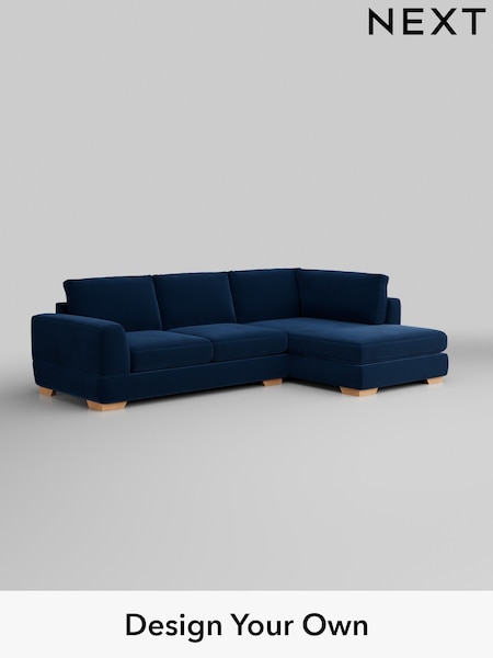 Plush Velvet Easy Clean/Navy Blue Clayton (H37085) | £1,825