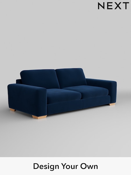 Plush Velvet Easy Clean/Navy Blue Houghton Deep Sit (H37090) | £1,375