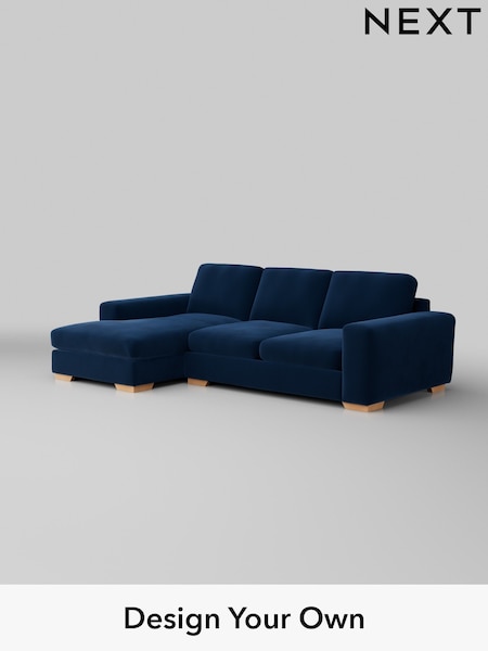 Plush Velvet Easy Clean/Navy Blue Houghton Deep Sit (H37090) | £2,050