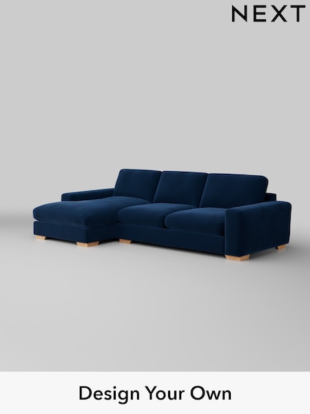 Plush Velvet Easy Clean/Navy Blue Houghton Deep Sit (H37090) | £2,250