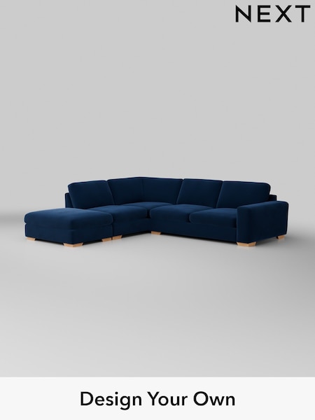 Plush Velvet Easy Clean/Navy Blue Houghton Deep Sit (H37090) | £2,599