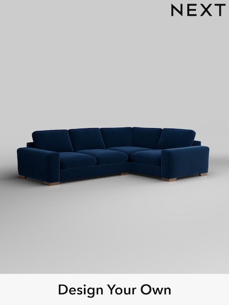 Plush Velvet Easy Clean/Navy Blue Houghton Deep Sit (H37090) | £2,575