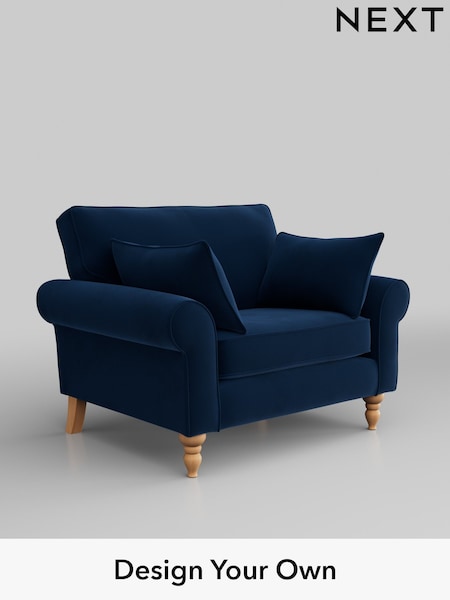 Plush Velvet Easy Clean/Navy Blue Mallory (H37091) | £725