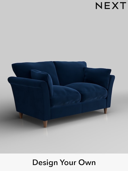 Plush Velvet Easy Clean/Navy Blue Hartley Relaxed Sit (H37093) | £1,075