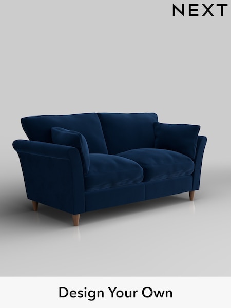 Plush Velvet Easy Clean/Navy Blue Hartley Relaxed Sit (H37093) | £1,175