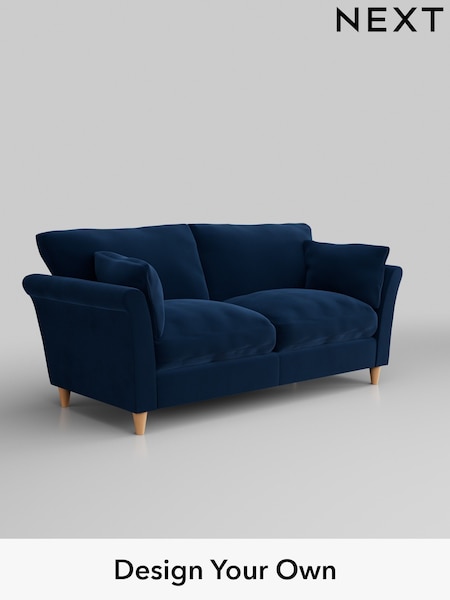 Plush Velvet Easy Clean/Navy Blue Hartley Relaxed Sit (H37093) | £1,275