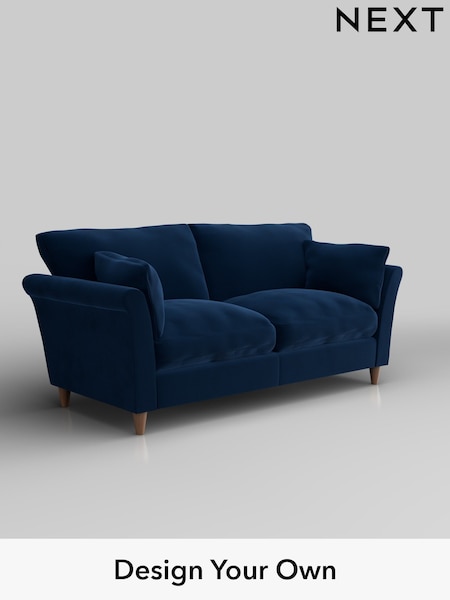 Plush Velvet Easy Clean/Navy Blue Hartley Relaxed Sit (H37093) | £1,275