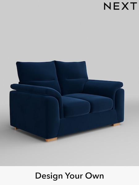 Plush Velvet Easy Clean/Navy Blue Hayden Highback (H37094) | £1,025