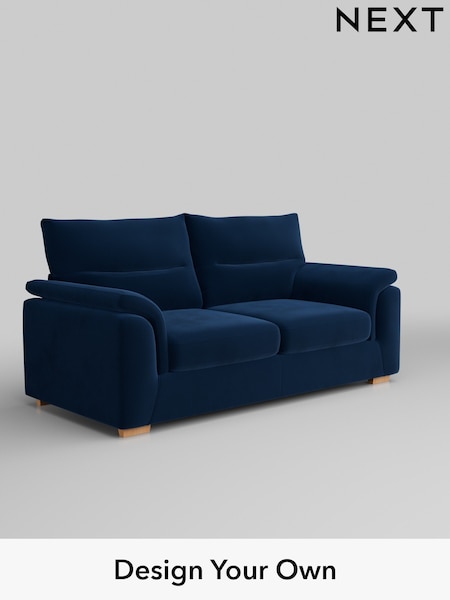 Plush Velvet Easy Clean/Navy Blue Hayden Highback (H37094) | £1,225