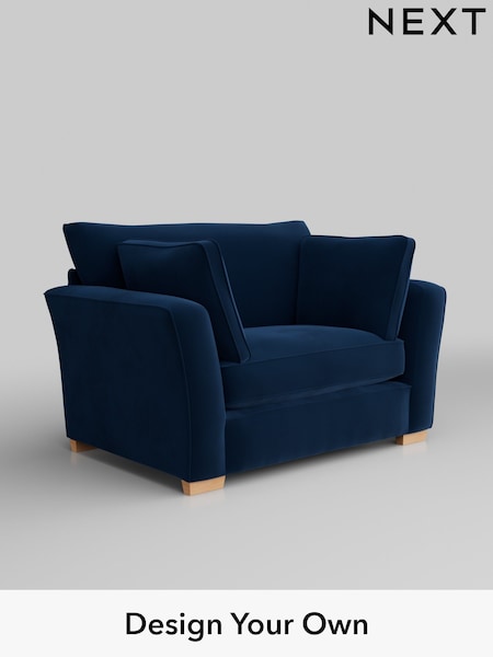 Plush Velvet Easy Clean/Navy Blue Heath Highback (H37096) | £850