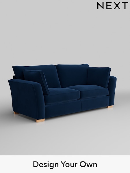 Plush Velvet Easy Clean/Navy Blue Heath Highback (H37096) | £1,325