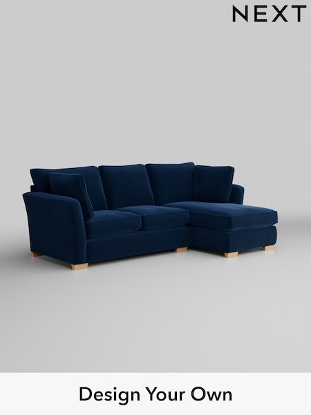 Plush Velvet Easy Clean/Navy Blue Heath Highback (H37096) | £1,899