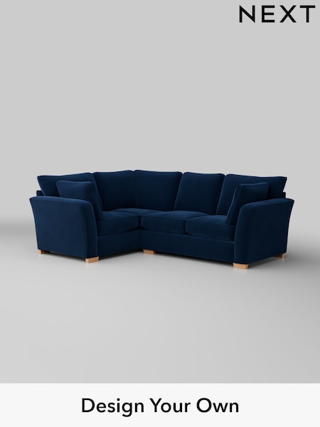 Plush Velvet Easy Clean/Navy Blue Heath Highback (H37096) | £2,050