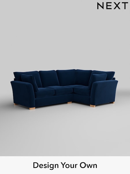 Plush Velvet Easy Clean/Navy Blue Heath Highback (H37096) | £2,050