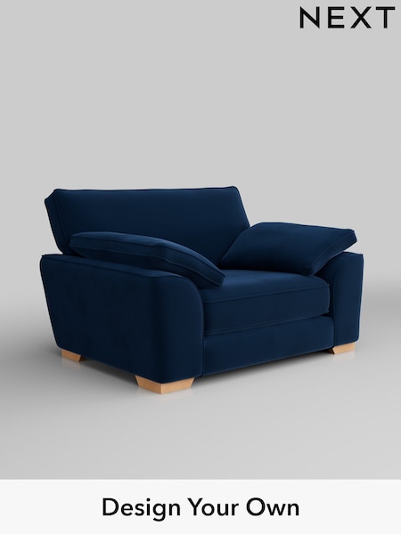 Plush Velvet Easy Clean/Navy Blue Stamford Grand Relaxed Sit (H37097) | £1,299