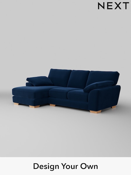 Plush Velvet Easy Clean/Navy Blue Stamford Grand Relaxed Sit (H37097) | £2,275
